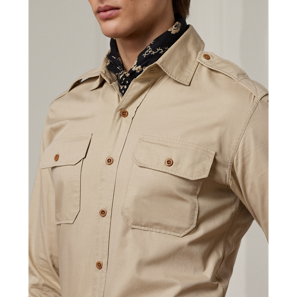 Classic Tan Twill Shirt Purple Label 6