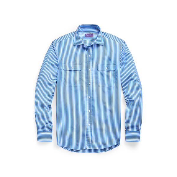 Gestreepte easy care poplin shirt Purple Label in 1