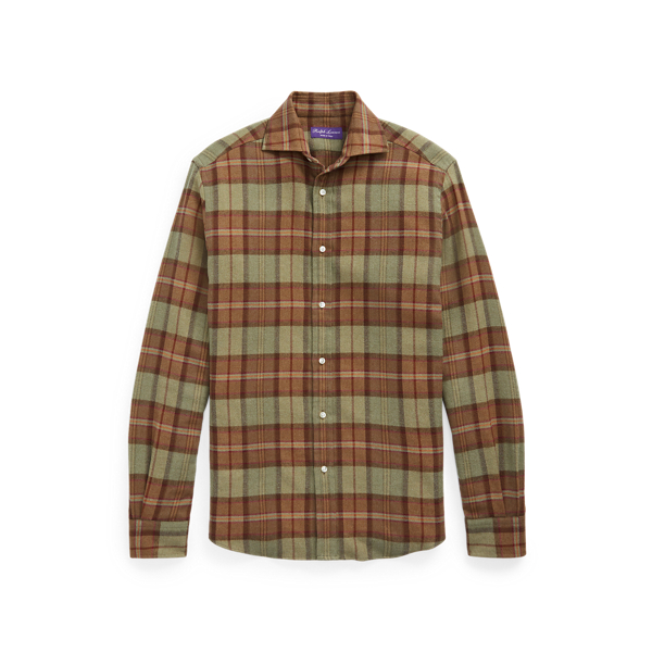 Plaid Flannel Shirt Purple Label 1