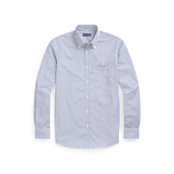 Striped Easy Care Poplin Shirt Purple Label 1