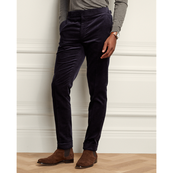 Classic Chairman Navy Gregory Hand-Tailored Corduroy Trouser Purple Label 4