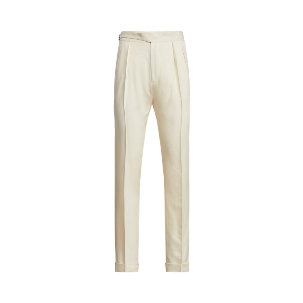 Cream Gregory Silk Gabardine Trouser Purple Label 2