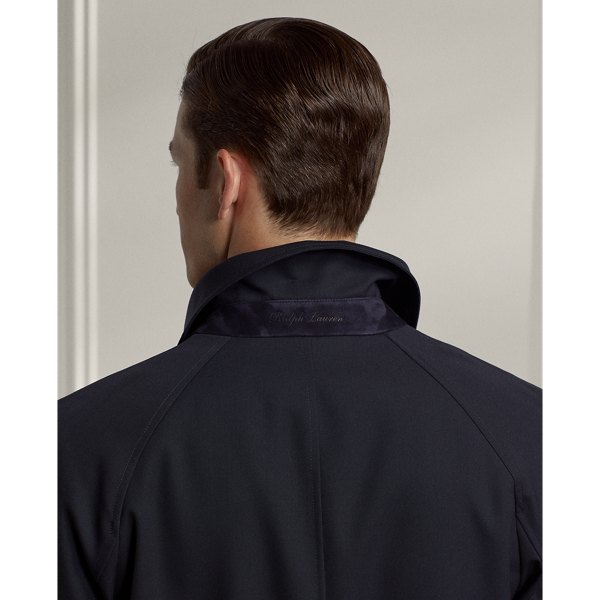 Navy Packable Water-Repellent Balmacaan Coat Purple Label 5