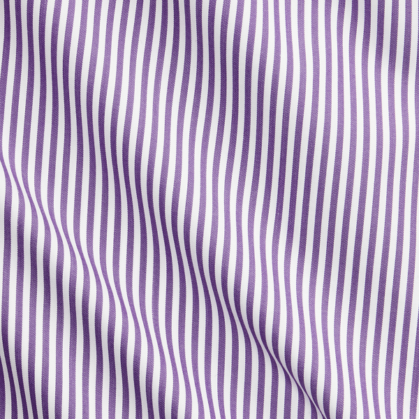 Purple and White Striped Easy Care Twill Shirt Purple Label 7
