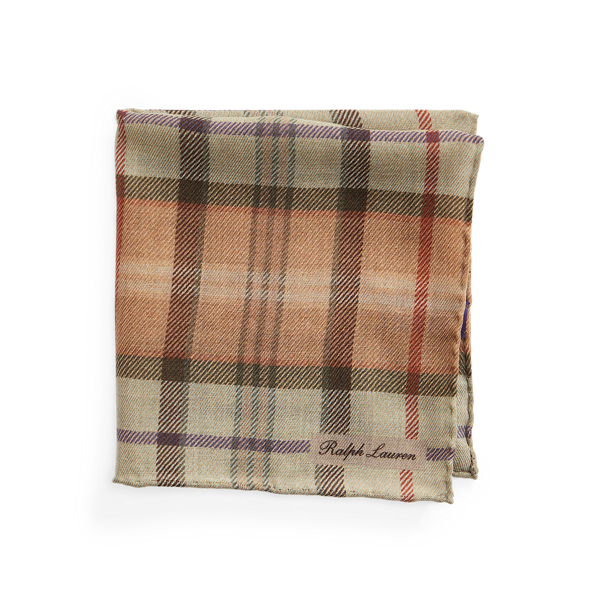 Plaid Wool Pocket Square
