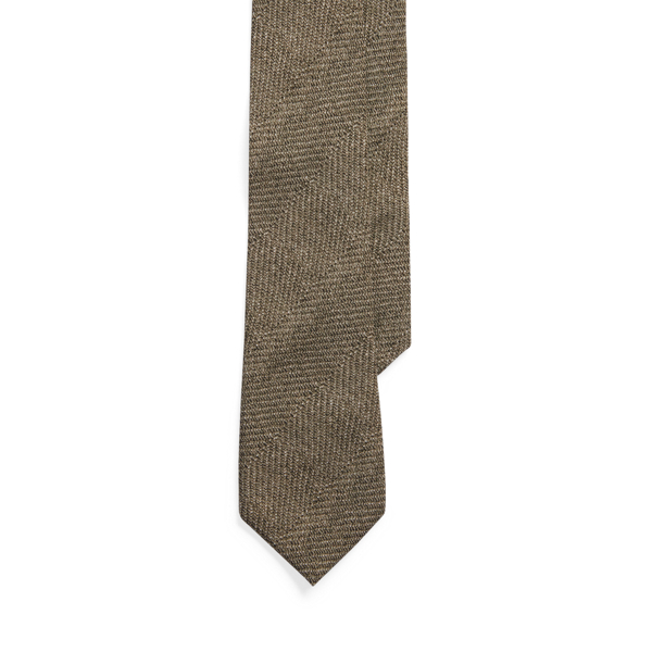 Corbata de crep&eacute; de seda en espiga