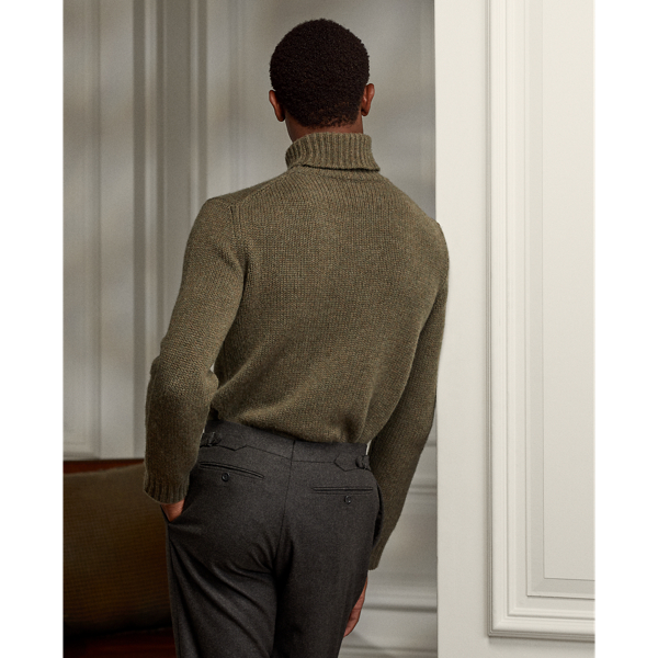 Thicket Melange Cashmere Turtleneck Sweater Purple Label 5