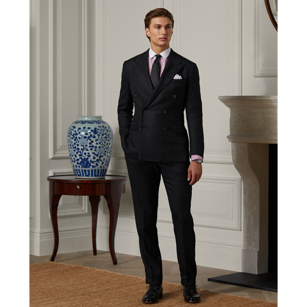 Traje Kent de cachemira con cuadros Glen