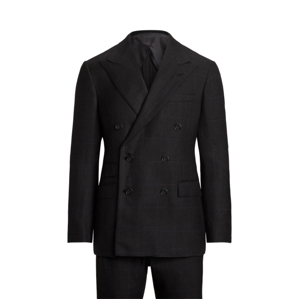 Kent Handmade Glen Plaid Cashmere Suit Purple Label 1