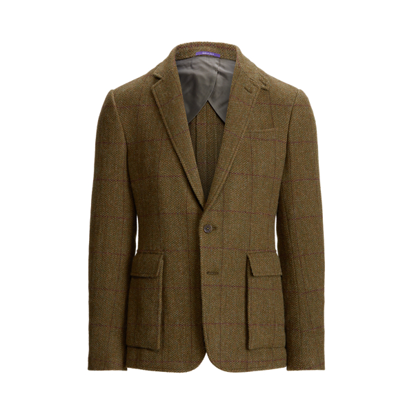 Kent Checked Wool Suit Jacket Purple Label 1