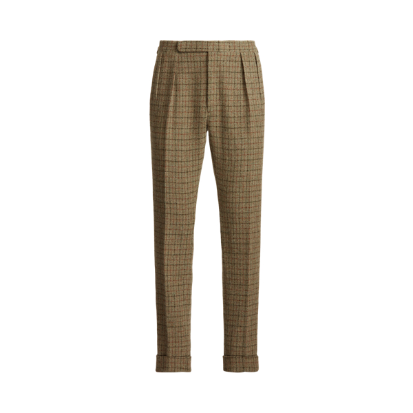 Gregory Checked Wool Tweed Suit Trouser Purple Label 1