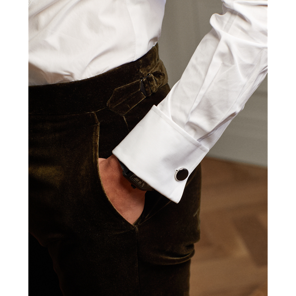 Formelle Hose Gregory aus Samt Purple Label in Dunkles Inverness-Loden 6