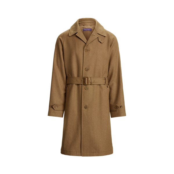 Wool Twill Balmacaan Coat Purple Label 1