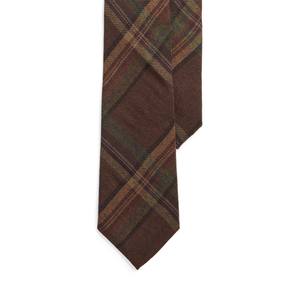 Tartan-Print Cashmere-Silk Tie