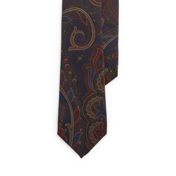Corbata paisley de cachemira y seda