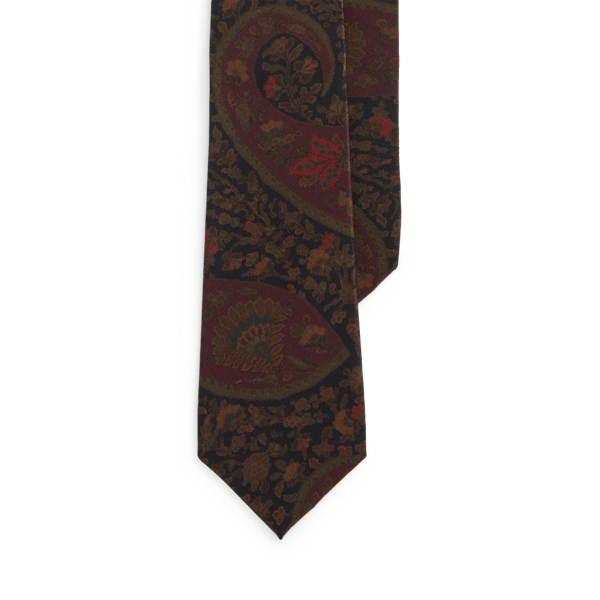 Cravate en soie &agrave; motif paisley