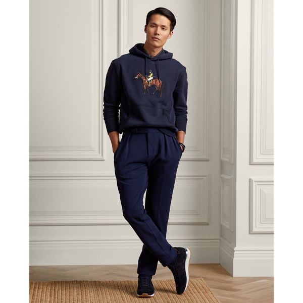 Classic Chairman Navy Standing Horse Fleece Hoodie Purple Label 4
