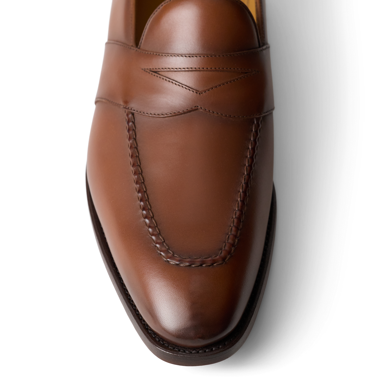 Мужские туфли Ralph Lauren Meegan Calfskin Penny Loafer, цвет: Рыжевато-коричневый — фото 1