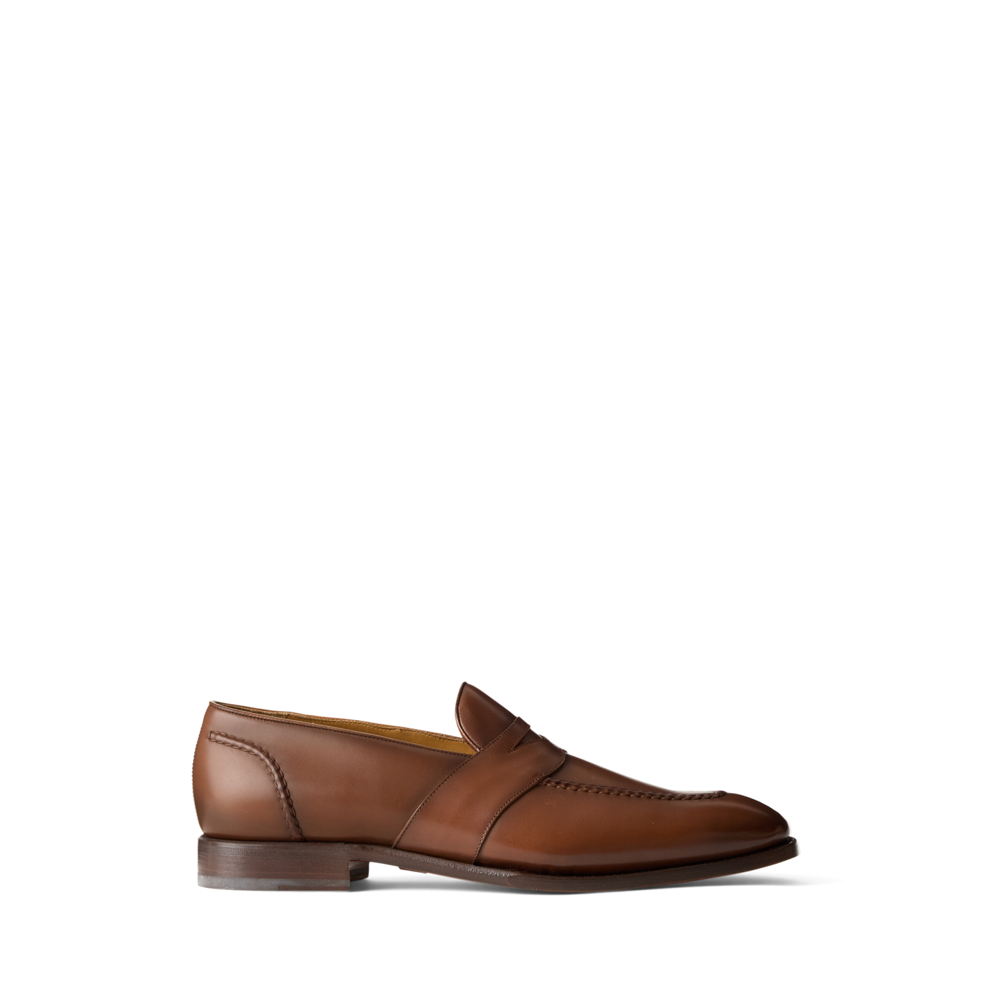 Мужские туфли Ralph Lauren Meegan Calfskin Penny Loafer, цвет: Рыжевато-коричневый — фото 5