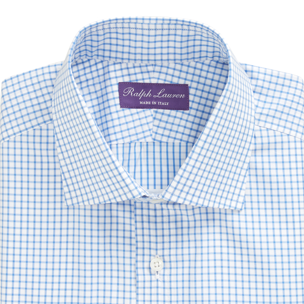 Twillhemd mit Tattersall-Muster Purple Label in Mittelblau multi 7