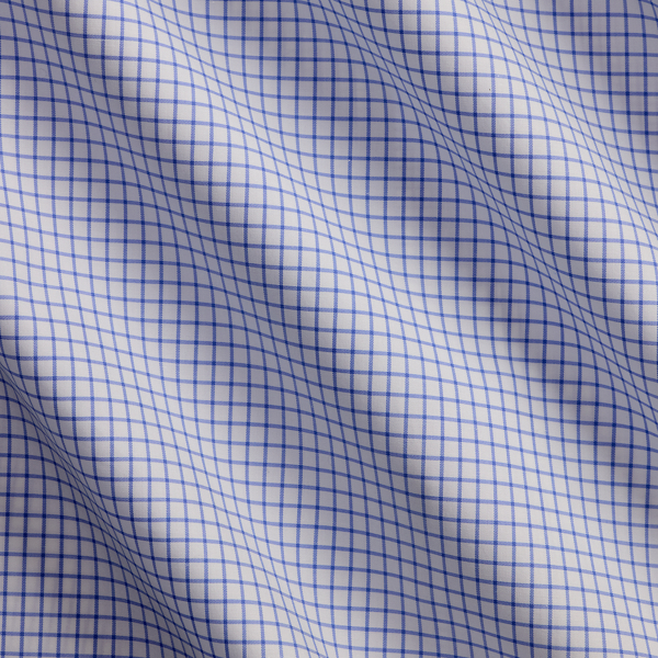 Twillhemd mit Tattersall-Muster Purple Label in Mittelblau multi 9