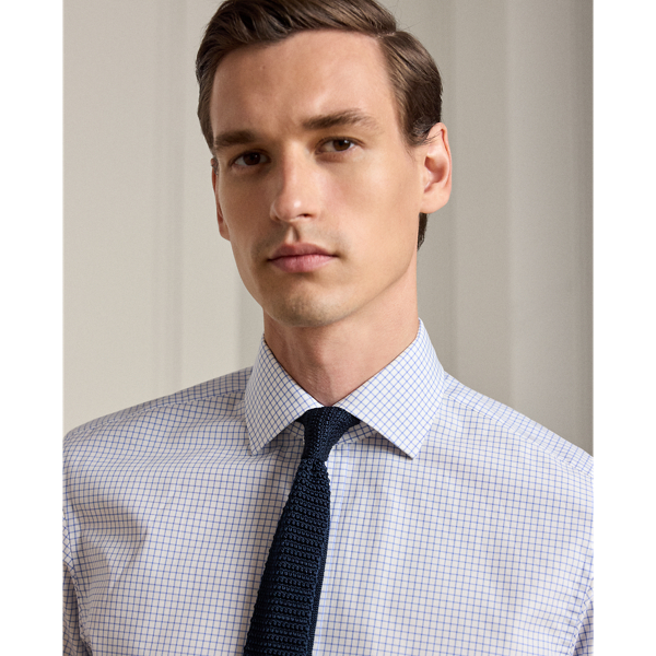 Twillhemd mit Tattersall-Muster Purple Label in Mittelblau multi 6