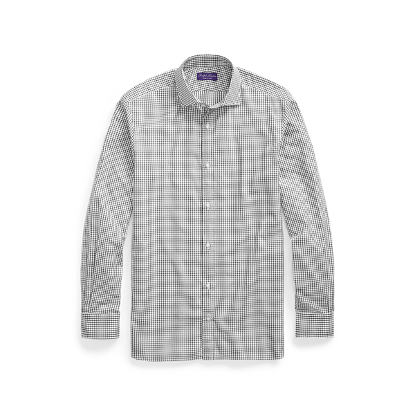 Black / White Tattersall Twill Shirt Purple Label 1