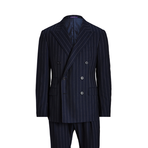 Gregory Pinstripe Wool-Blend Suit Purple Label 1