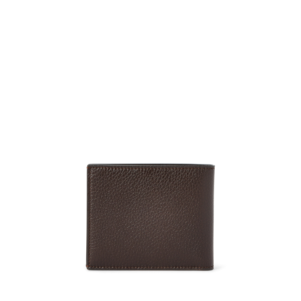 Dark Brown Logo-Plaque Leather Wallet Purple Label 2