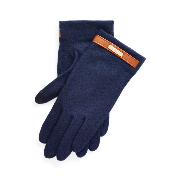 Belted Wool-Blend Tech Gloves