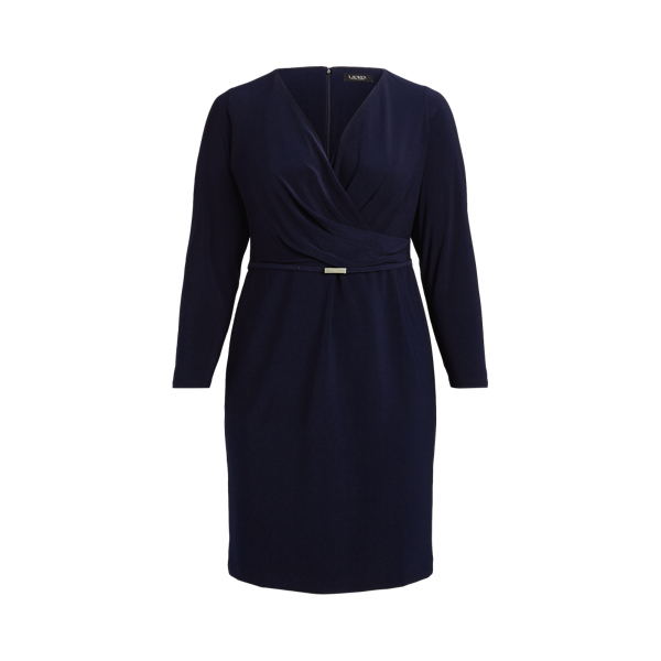 Belted Jersey Dress Lauren Woman 1