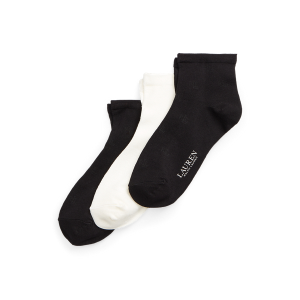 Logo Ribbed Anklet Sock 3-Pack