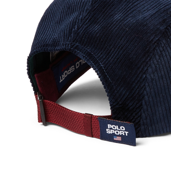 Hunter Navy/Classic Wine Polo Sport Corduroy Five-Panel Cap Polo Ralph Lauren 3