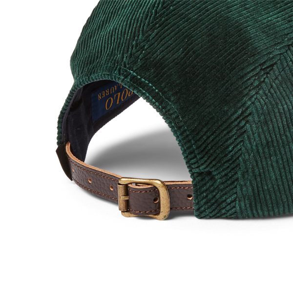 College Green Logo Stretch Corduroy Cap Polo Ralph Lauren 3