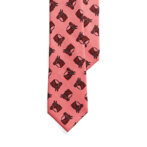 Horse Head-Print Wool Narrow Tie Polo Ralph Lauren em 1
