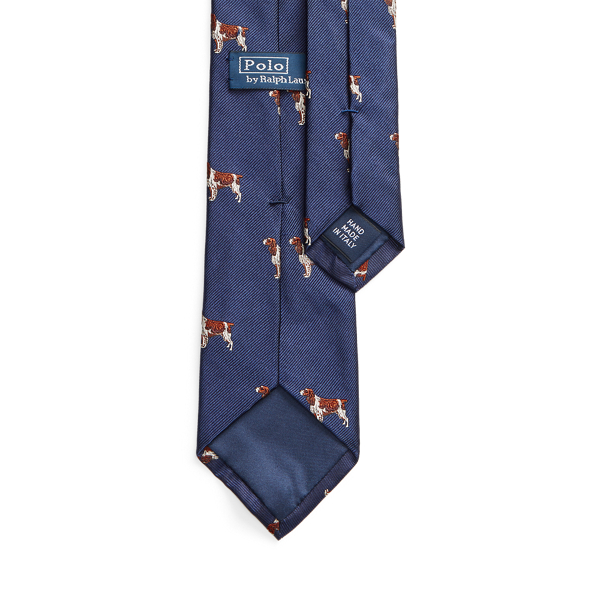 Navy Pointer Silk Jacquard Narrow Tie Polo Ralph Lauren 2