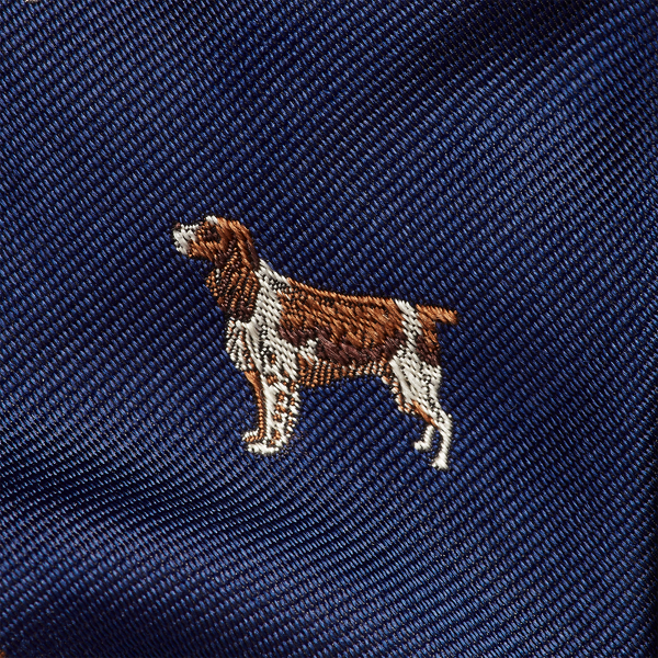Navy Pointer Silk Jacquard Narrow Tie Polo Ralph Lauren 3