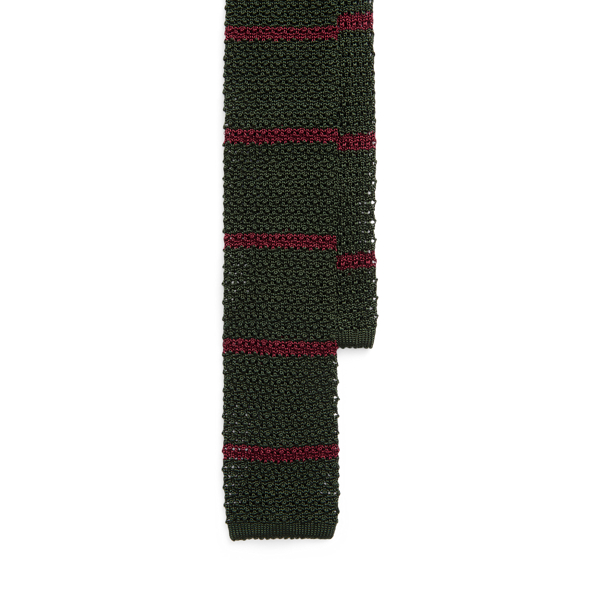 Striped Knit Silk Tie