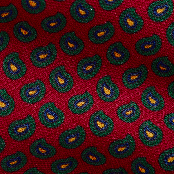 Red Wool Challis Narrow Tie Polo Ralph Lauren 3