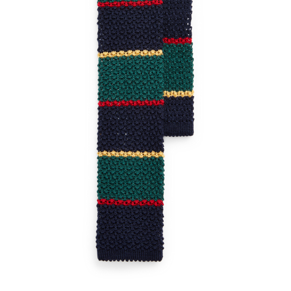 Gravata de l&atilde; com riscas Polo Ralph Lauren em 1