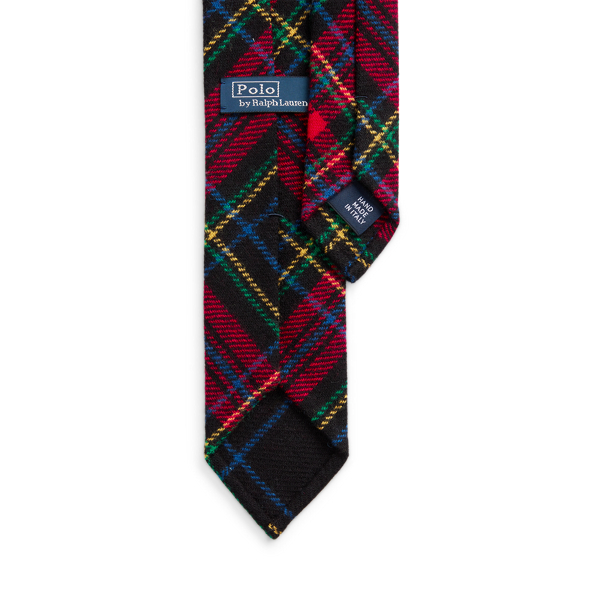 Tartan Wool Narrow Tie Polo Ralph Lauren em Black Multi 2