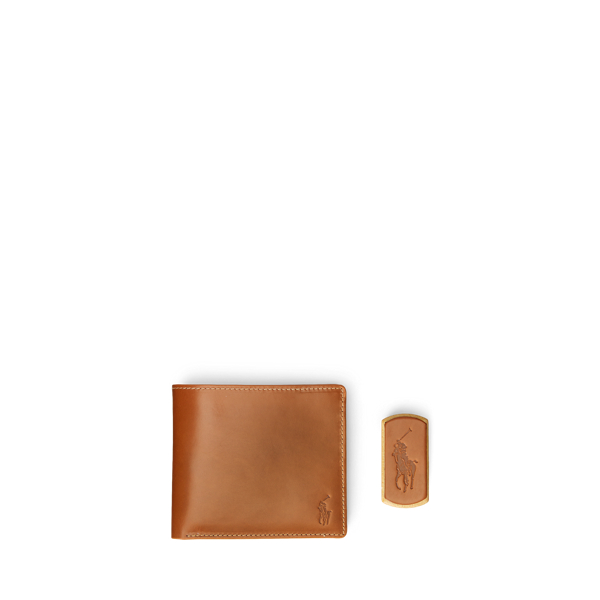 Saddle Saddle Leather Billfold Wallet Polo Ralph Lauren 5