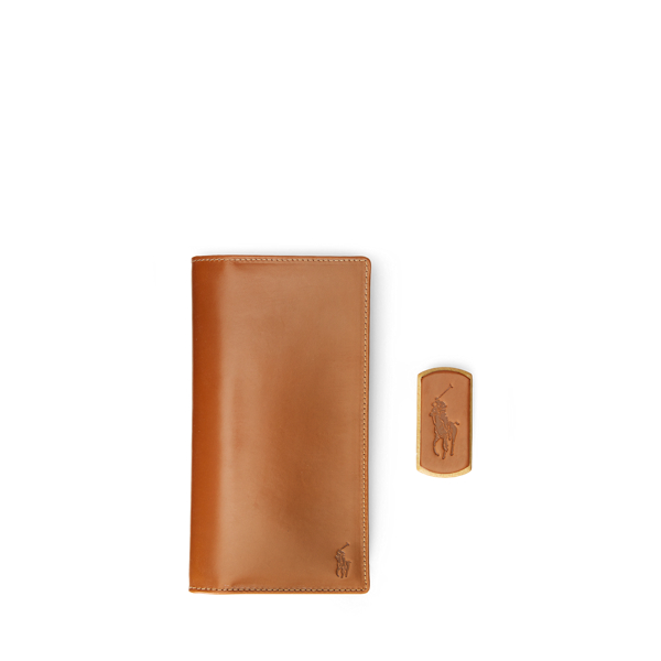 Saddle Saddle Leather Continental Wallet Polo Ralph Lauren 4