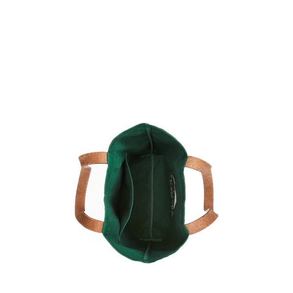 Green Polo Bear Twill Shopper Tote Polo Ralph Lauren 4