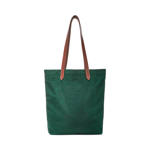 Green Polo Bear Twill Shopper Tote Polo Ralph Lauren 5