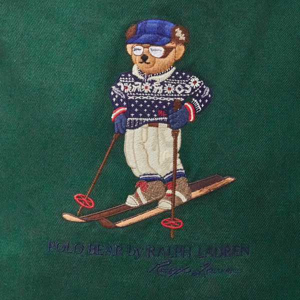 Green Polo Bear Twill Shopper Tote Polo Ralph Lauren 6