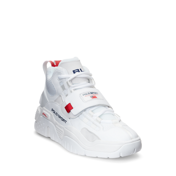 White / Navy / Red PS100 High-Top Sneaker Polo Ralph Lauren 2