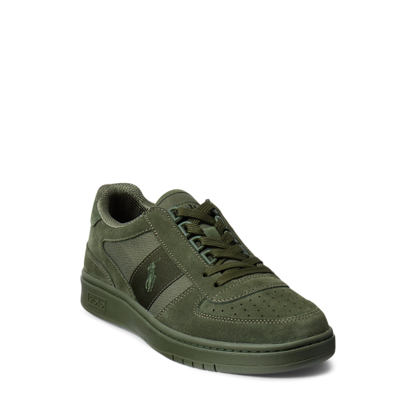 Classic Drab Court Suede &amp; Oxford Trainer Polo Ralph Lauren 2