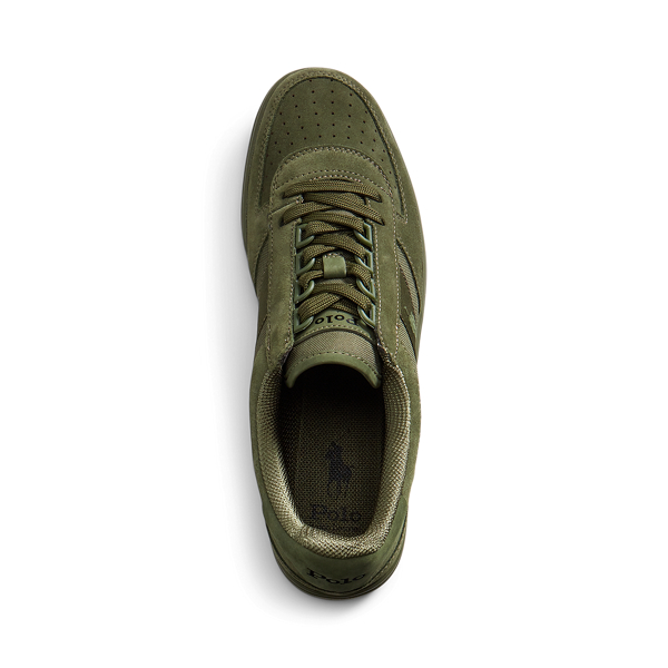 Classic Drab Court Suede &amp; Oxford Trainer Polo Ralph Lauren 4