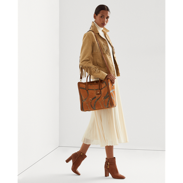 Print Suede Large Tyler Tote for Women | Ralph Lauren